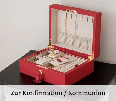 Zur Konfirmation - Kommunion Lederschmuckkasten